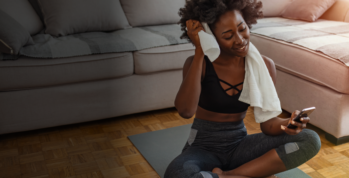 Mom taking a wellness break